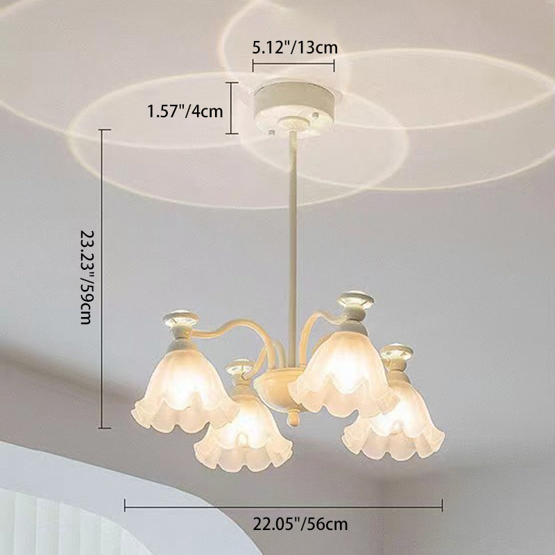 Traditioneller französischer Blumenrunder gebogener Ast 4/6/8 Licht Kronleuchter für Wohnzimmer 