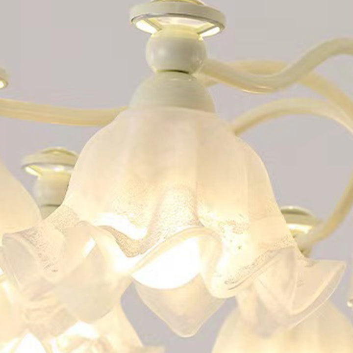 Traditioneller französischer Blumenrunder gebogener Ast 4/6/8 Licht Kronleuchter für Wohnzimmer 