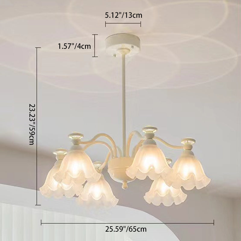 Traditioneller französischer Blumenrunder gebogener Ast 4/6/8 Licht Kronleuchter für Wohnzimmer 