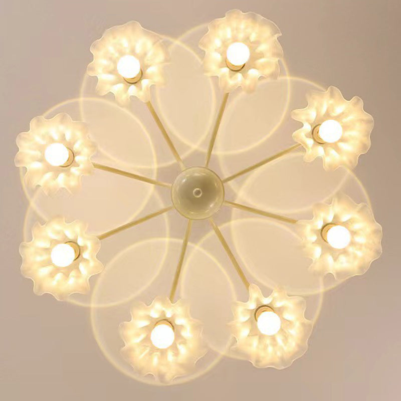 Traditioneller französischer Blumenrunder gebogener Ast 4/6/8 Licht Kronleuchter für Wohnzimmer 