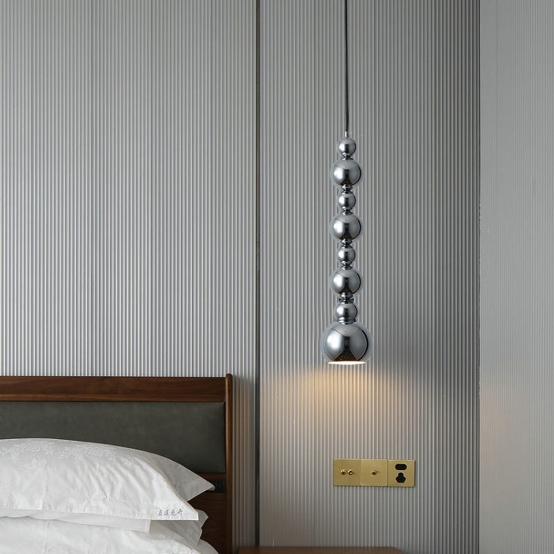 Lustre suspendu à 1 lumière en forme de gourde créative contemporaine pour salon 