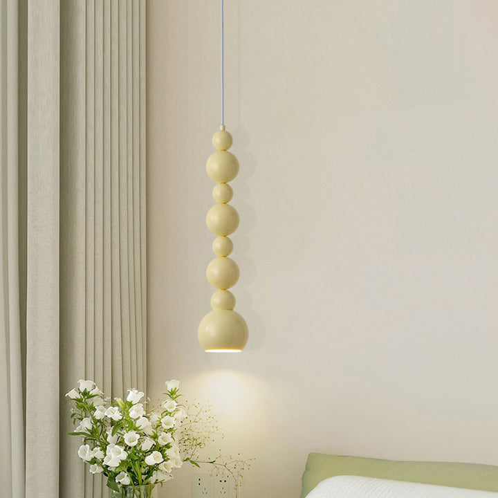 Lustre suspendu à 1 lumière en forme de gourde créative contemporaine pour salon 