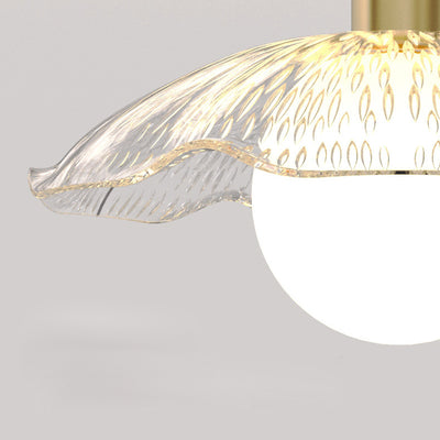 Zeitgenössische kreative Kugelschirm-Rundglas-Eisen-1-Licht-Halbeinbau-Deckenleuchte für das Wohnzimmer 