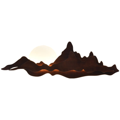Lampe murale LED en bois massif acrylique clair de lune chinois traditionnel pour chambre 