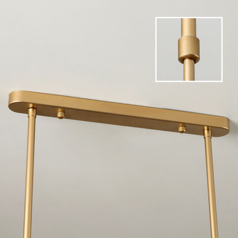 Contemporain Scandinave Longue Colonne Ronde Tissu Fer Lustre à 3 Lumières Pour Salon 