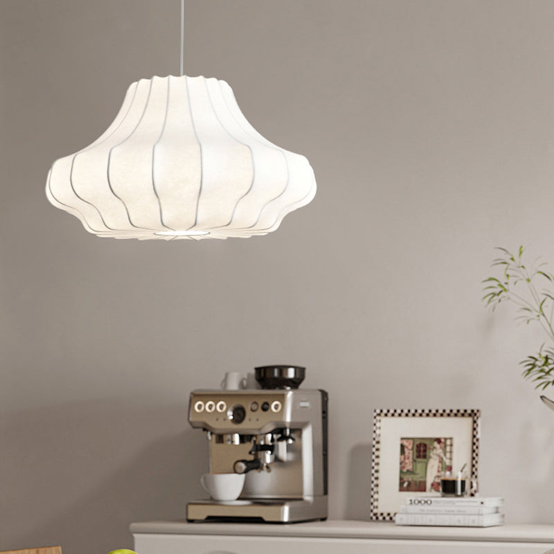 Contemporary Scandinavian Pear Diamond Round Faux Silk Iron 3/4 Light Chandelier For Living Room