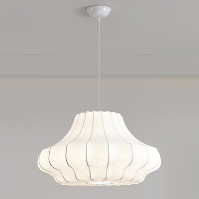 Contemporary Scandinavian Pear Diamond Round Faux Silk Iron 3/4 Light Chandelier For Living Room