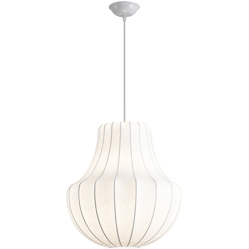 Contemporary Scandinavian Pear Diamond Round Faux Silk Iron 3/4 Light Chandelier For Living Room