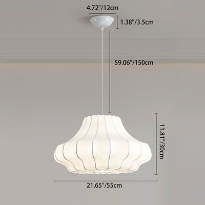 Contemporary Scandinavian Pear Diamond Round Faux Silk Iron 3/4 Light Chandelier For Living Room