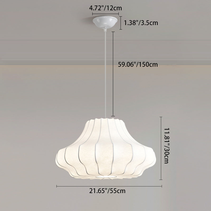 Contemporary Scandinavian Pear Diamond Round Faux Silk Iron 3/4 Light Chandelier For Living Room