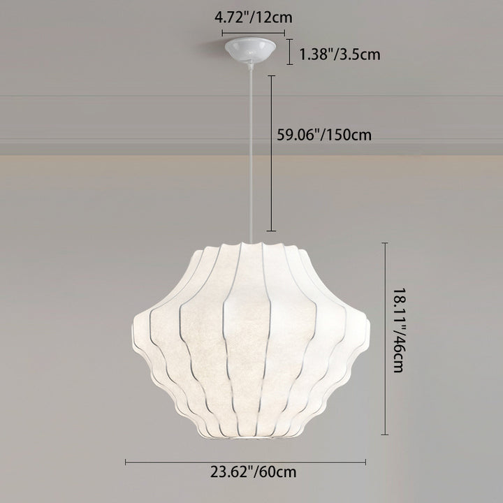 Contemporary Scandinavian Pear Diamond Round Faux Silk Iron 3/4 Light Chandelier For Living Room