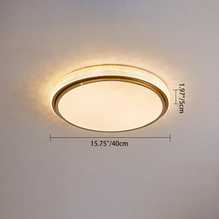 Lustre Plafonnier LED Moderne Minimaliste Rond en Acrylique Granuleux et Fer pour Salon 