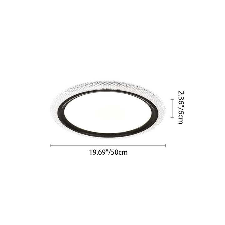 Modern Simplicity Round Ring Acrylic Aluminum LED Flush Mount Ceiling Light For Living Room