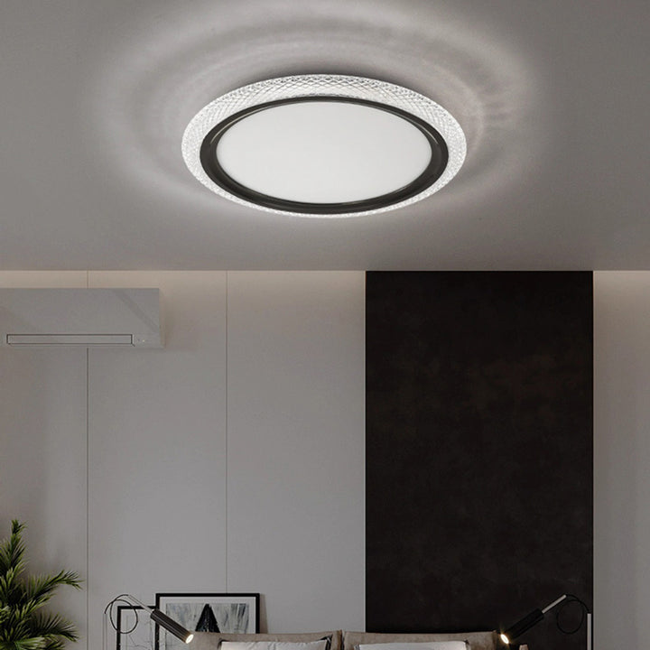 Modern Simplicity Round Ring Acrylic Aluminum LED Flush Mount Ceiling Light For Living Room