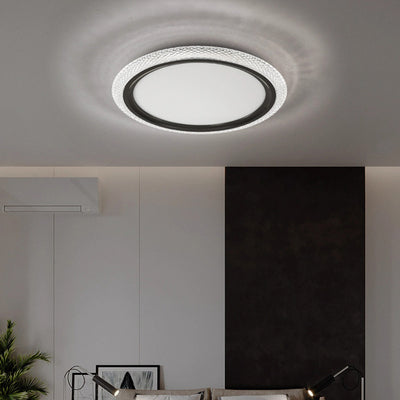 Modern Simplicity Round Ring Acrylic Aluminum LED Flush Mount Ceiling Light For Living Room