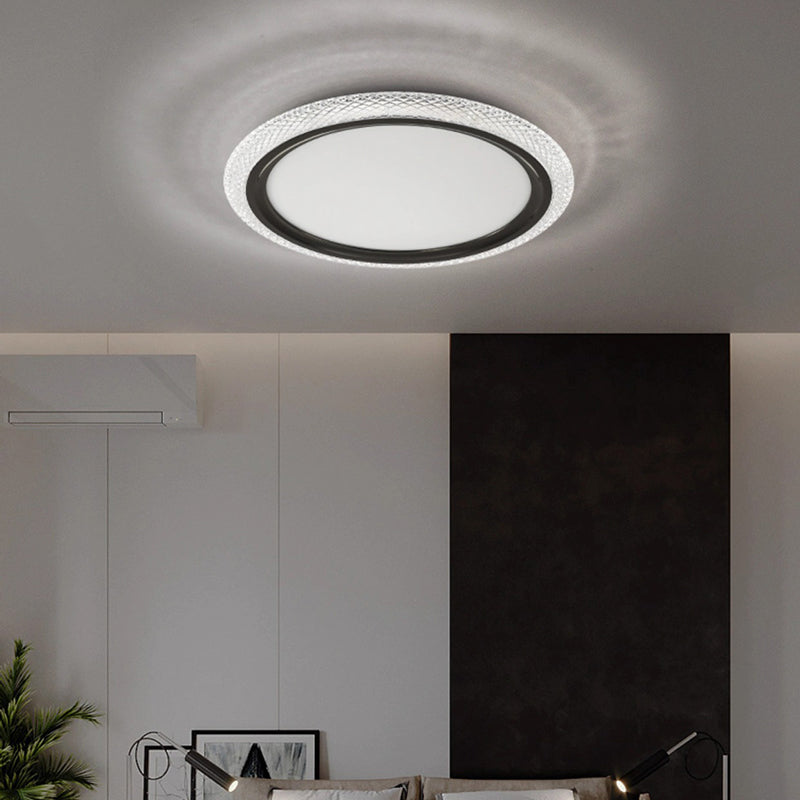 Modern Simplicity Round Ring Acrylic Aluminum LED Flush Mount Ceiling Light For Living Room
