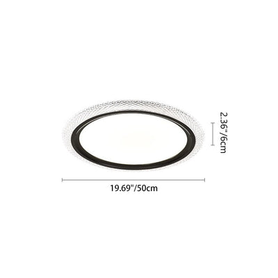 Modern Simplicity Round Ring Acrylic Aluminum LED Flush Mount Ceiling Light For Living Room