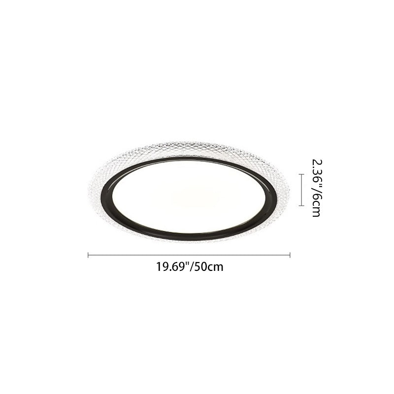 Modern Simplicity Round Ring Acrylic Aluminum LED Flush Mount Ceiling Light For Living Room