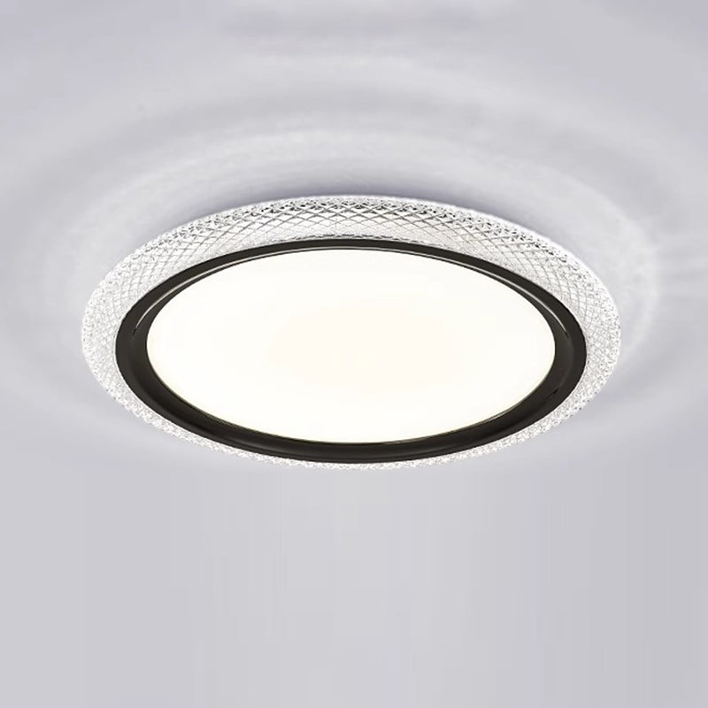 Modern Simplicity Round Ring Acrylic Aluminum LED Flush Mount Ceiling Light For Living Room
