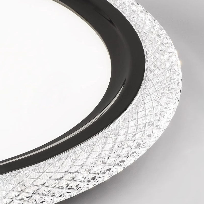 Modern Simplicity Round Ring Acrylic Aluminum LED Flush Mount Ceiling Light For Living Room