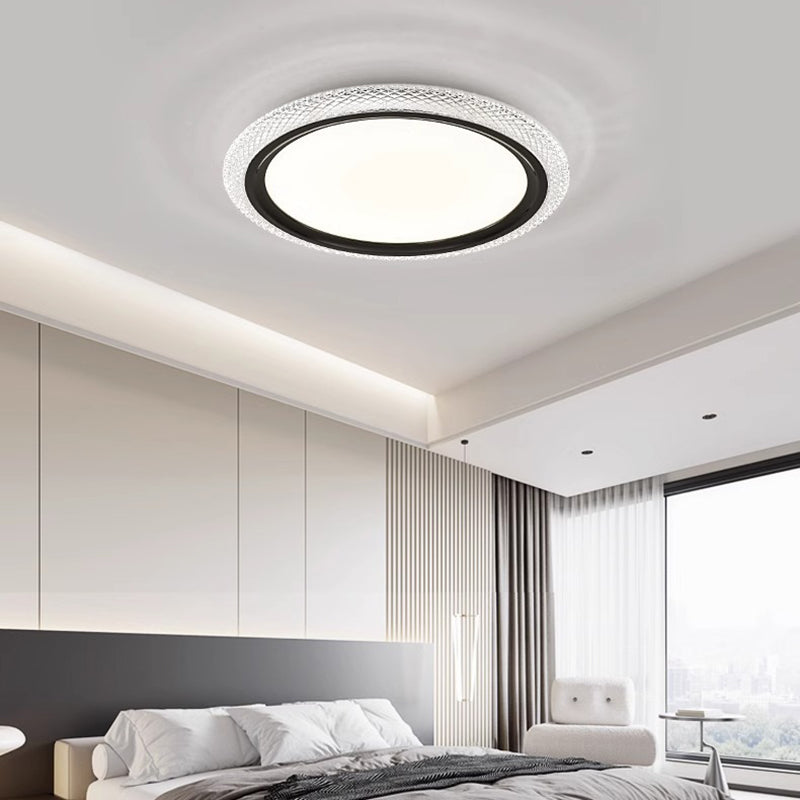 Modern Simplicity Round Ring Acrylic Aluminum LED Flush Mount Ceiling Light For Living Room