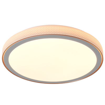 Modern Minimalist Round Grain Acrylic Hardware LED Flush Mount Ceiling Light For Living Room