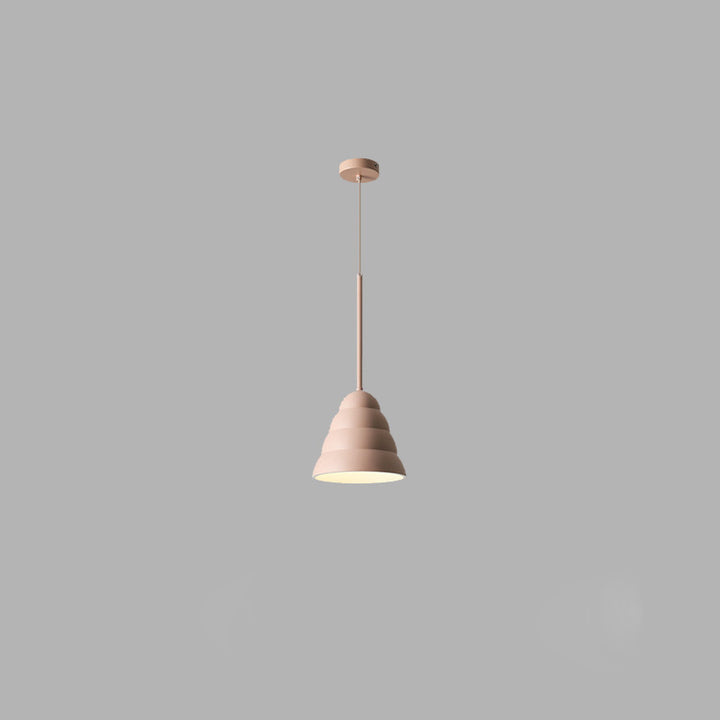 Contemporain Scandinave Cône Guimauve Rond Résine Quincaillerie Suspension Luminaire à 1 Lumière Pour Salon 