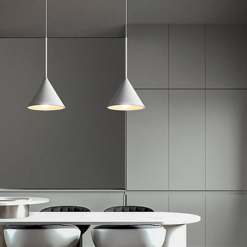 Contemporary Scandinavian Cone Marshmallow Round Resin Hardware 1-Light Pendant Light For Living Room