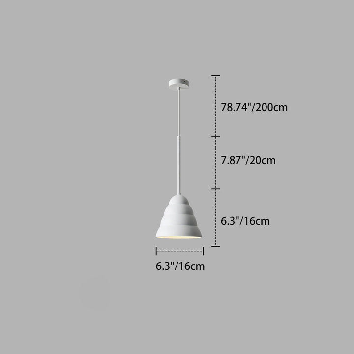 Contemporain Scandinave Cône Guimauve Rond Résine Quincaillerie Suspension Luminaire à 1 Lumière Pour Salon 