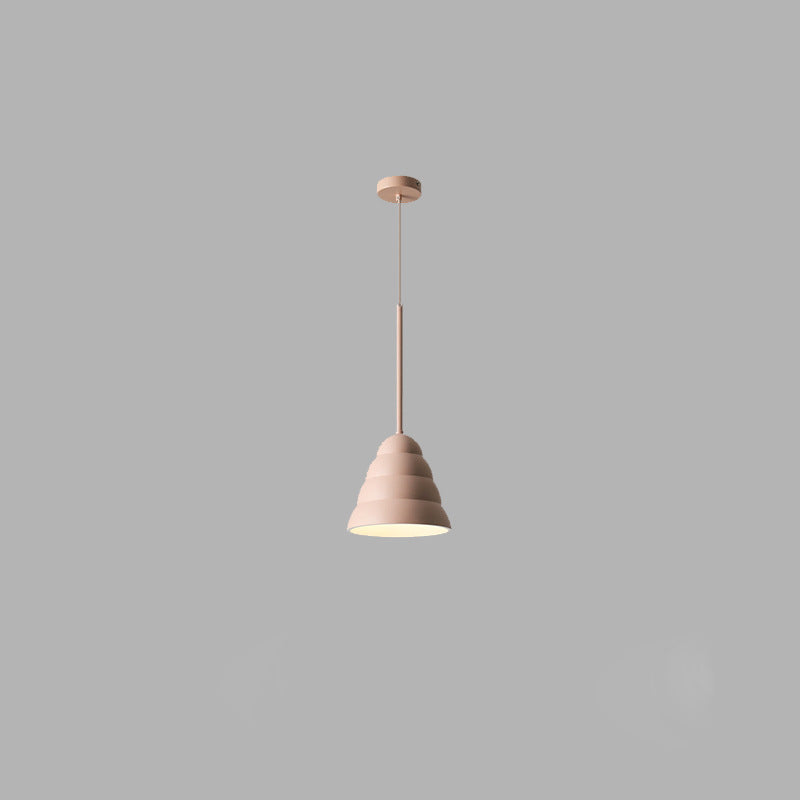 Contemporary Scandinavian Cone Marshmallow Round Resin Hardware 1-Light Pendant Light For Living Room