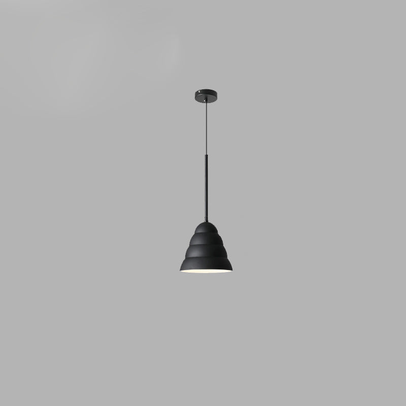 Contemporary Scandinavian Cone Marshmallow Round Resin Hardware 1-Light Pendant Light For Living Room