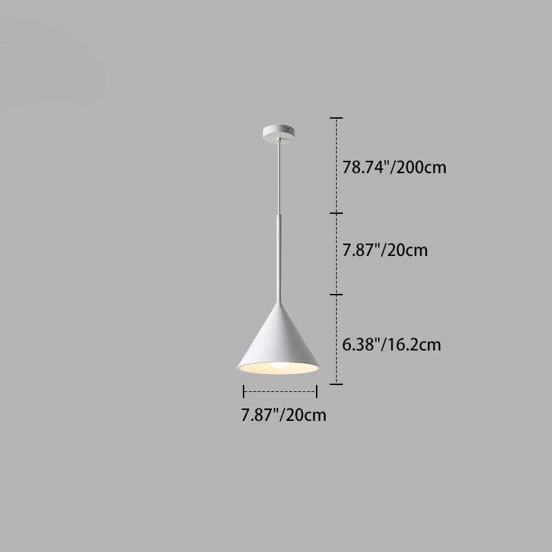 Contemporary Scandinavian Cone Marshmallow Round Resin Hardware 1-Light Pendant Light For Living Room