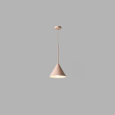Contemporary Scandinavian Cone Marshmallow Round Resin Hardware 1-Light Pendant Light For Living Room