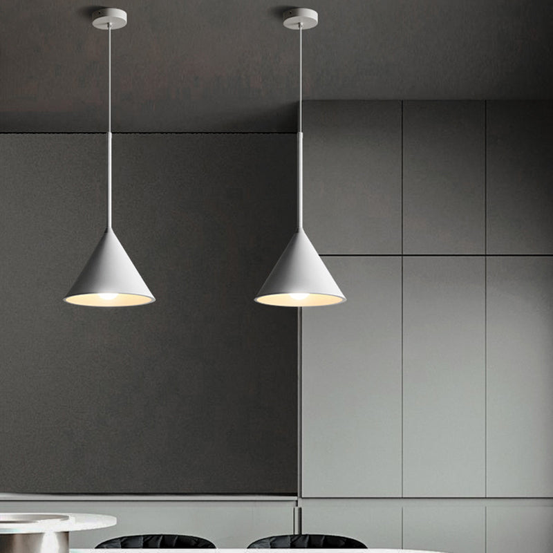 Contemporain Scandinave Cône Guimauve Rond Résine Quincaillerie Suspension Luminaire à 1 Lumière Pour Salon 