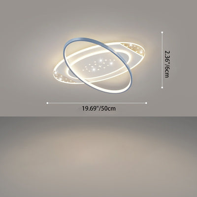 Modern Minimalist Oval Round Square Rectangle Acrylic Iron LED Flush Mount Ceiling Light For Living Room