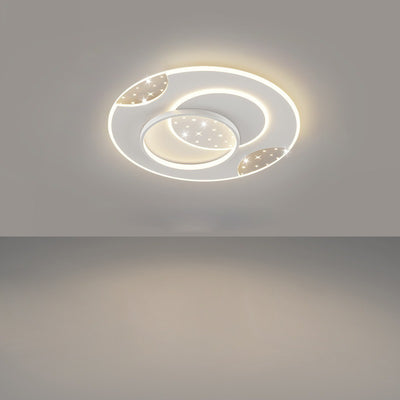 Modern Minimalist Oval Round Square Rectangle Acrylic Iron LED Flush Mount Ceiling Light For Living Room