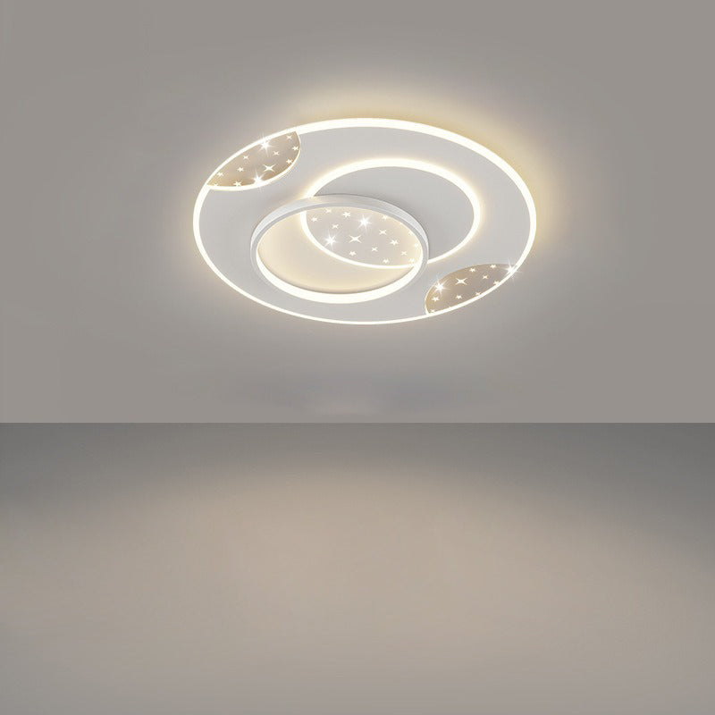 Modern Minimalist Oval Round Square Rectangle Acrylic Iron LED Flush Mount Ceiling Light For Living Room