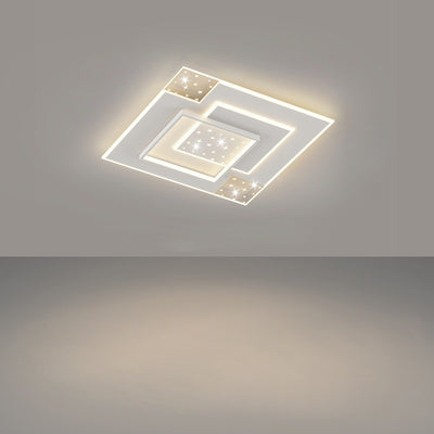 Modern Minimalist Oval Round Square Rectangle Acrylic Iron LED Flush Mount Ceiling Light For Living Room