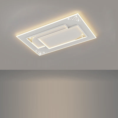 Modern Minimalist Oval Round Square Rectangle Acrylic Iron LED Flush Mount Ceiling Light For Living Room