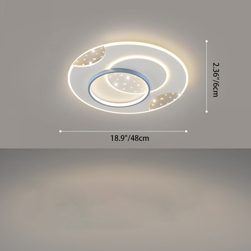 Modern Minimalist Oval Round Square Rectangle Acrylic Iron LED Flush Mount Ceiling Light For Living Room