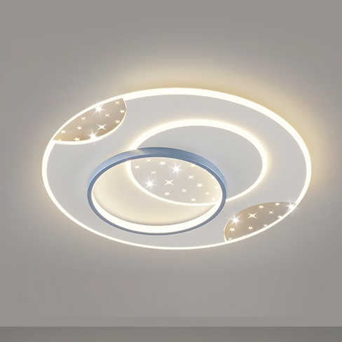 Modern Minimalist Oval Round Square Rectangle Acrylic Iron LED Flush Mount Ceiling Light For Living Room