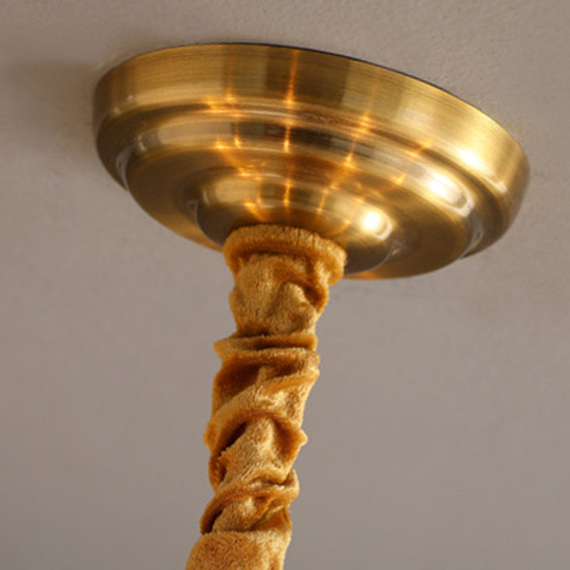 Zeitgenössischer kreativer floraler gebogener runder Glas-Eisen 3/6 Licht Kronleuchter für das Wohnzimmer 