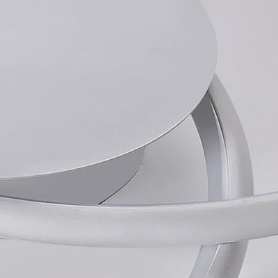 Modern Minimalist Heart Bend Silicone Iron Aluminum LED Flush Mount Ceiling Light For Living Room