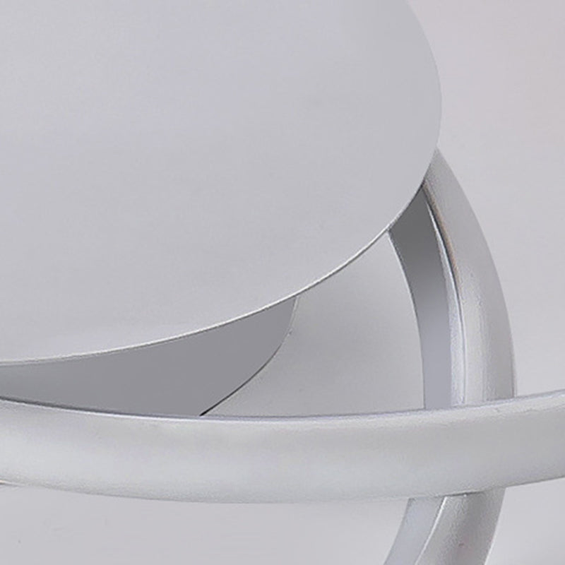 Modern Minimalist Heart Bend Silicone Iron Aluminum LED Flush Mount Ceiling Light For Living Room