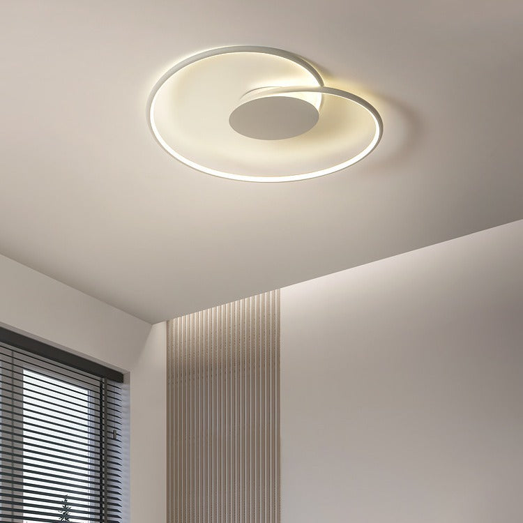 Modern Minimalist Heart Bend Silicone Iron Aluminum LED Flush Mount Ceiling Light For Living Room