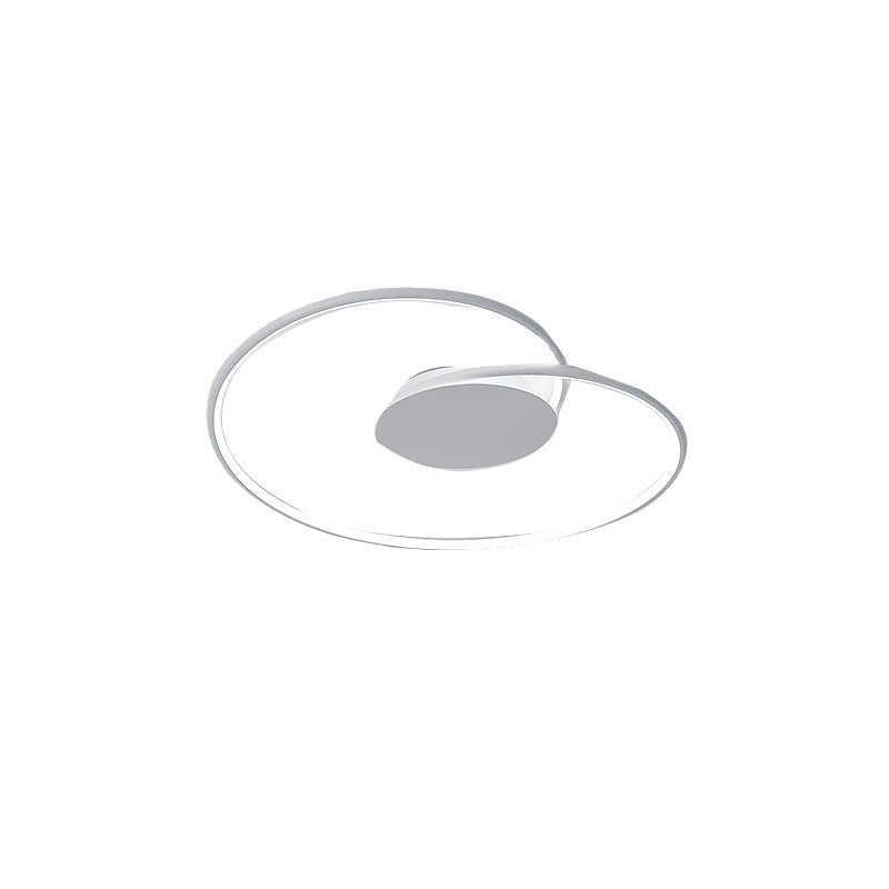 Modern Minimalist Heart Bend Silicone Iron Aluminum LED Flush Mount Ceiling Light For Living Room