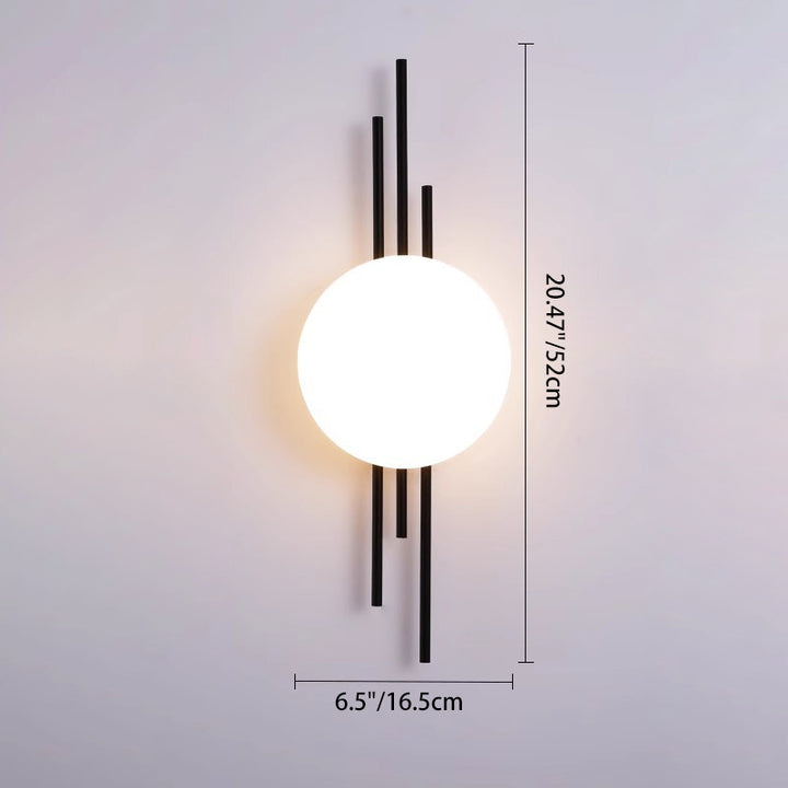 Applique murale LED en fer acrylique ronde contemporaine scandinave pour chambre à coucher 