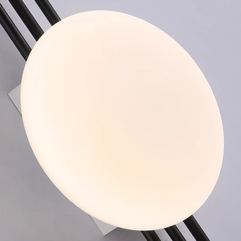 Contemporary Scandinavian Round Ball Rectangle Round Acrylic Iron LED Wall Sconce Lamp For Bedroom