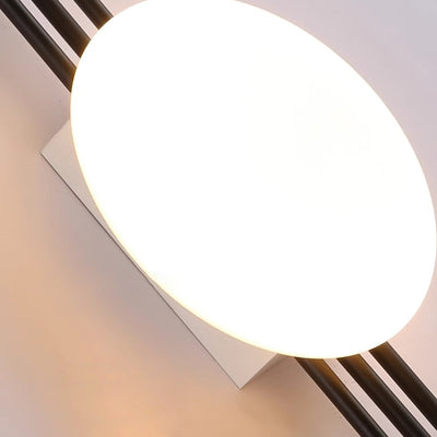 Contemporary Scandinavian Round Ball Rectangle Round Acrylic Iron LED Wall Sconce Lamp For Bedroom