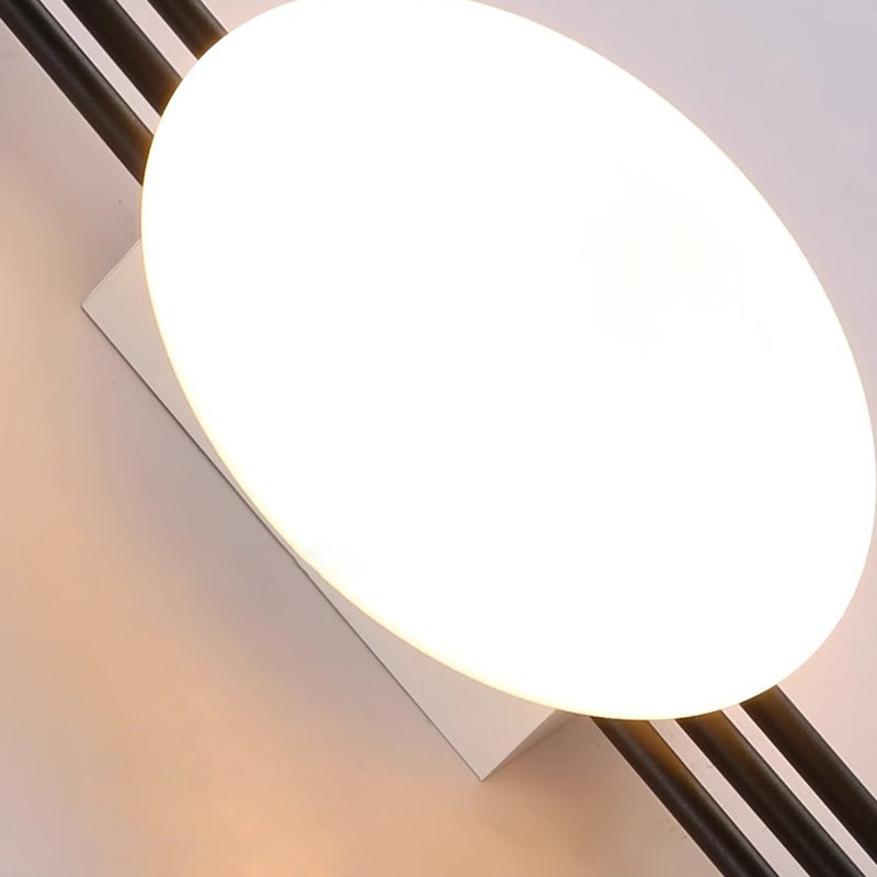Contemporary Scandinavian Round Ball Rectangle Round Acrylic Iron LED Wall Sconce Lamp For Bedroom